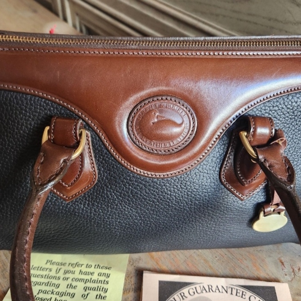 NWT Vintage Dooney & Bourke Black Large Satchel Shoulder Bag - Picture 6 of 12